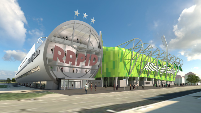 Die PR Agentur E&P in Wien kommuniziert Stadionneubau des SK Rapid